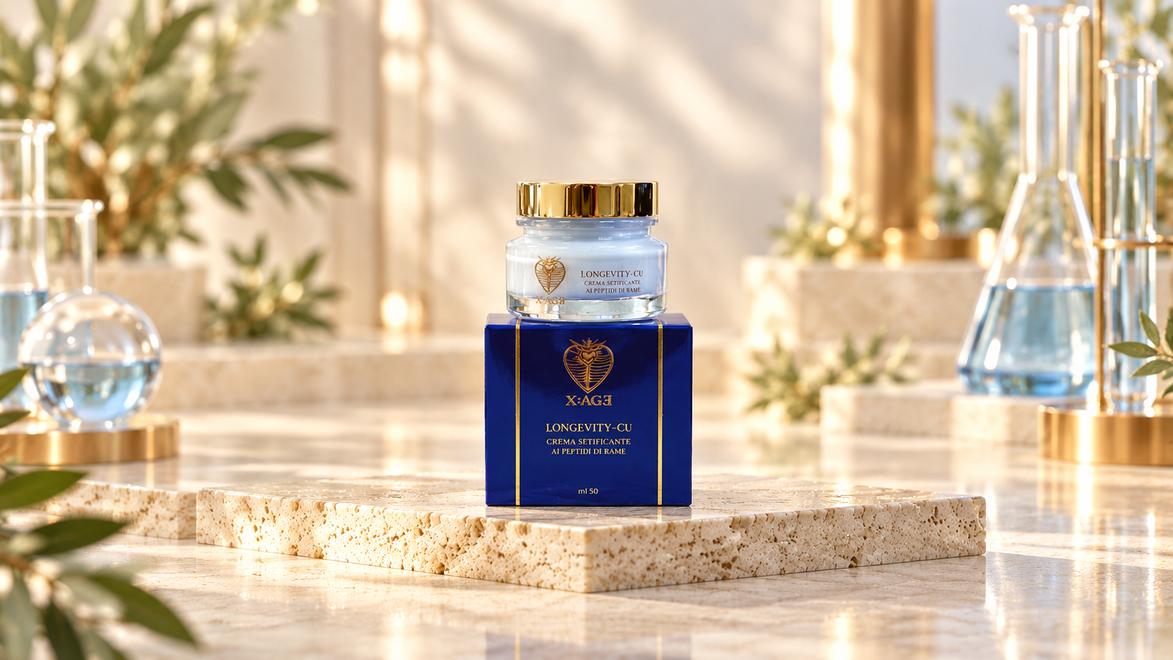 X:AGE LONGEVITY-CU Crema Setificante ai Peptidi di Rame - 50 ml - immagine 2